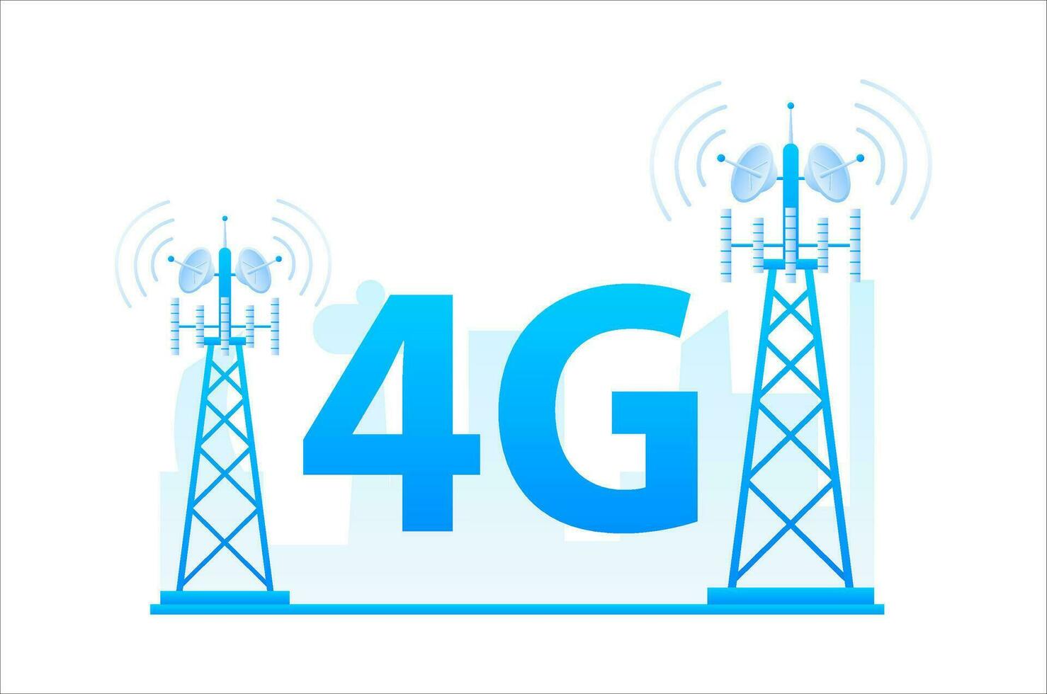 4g network technology. Internet systems telecommunication service vector