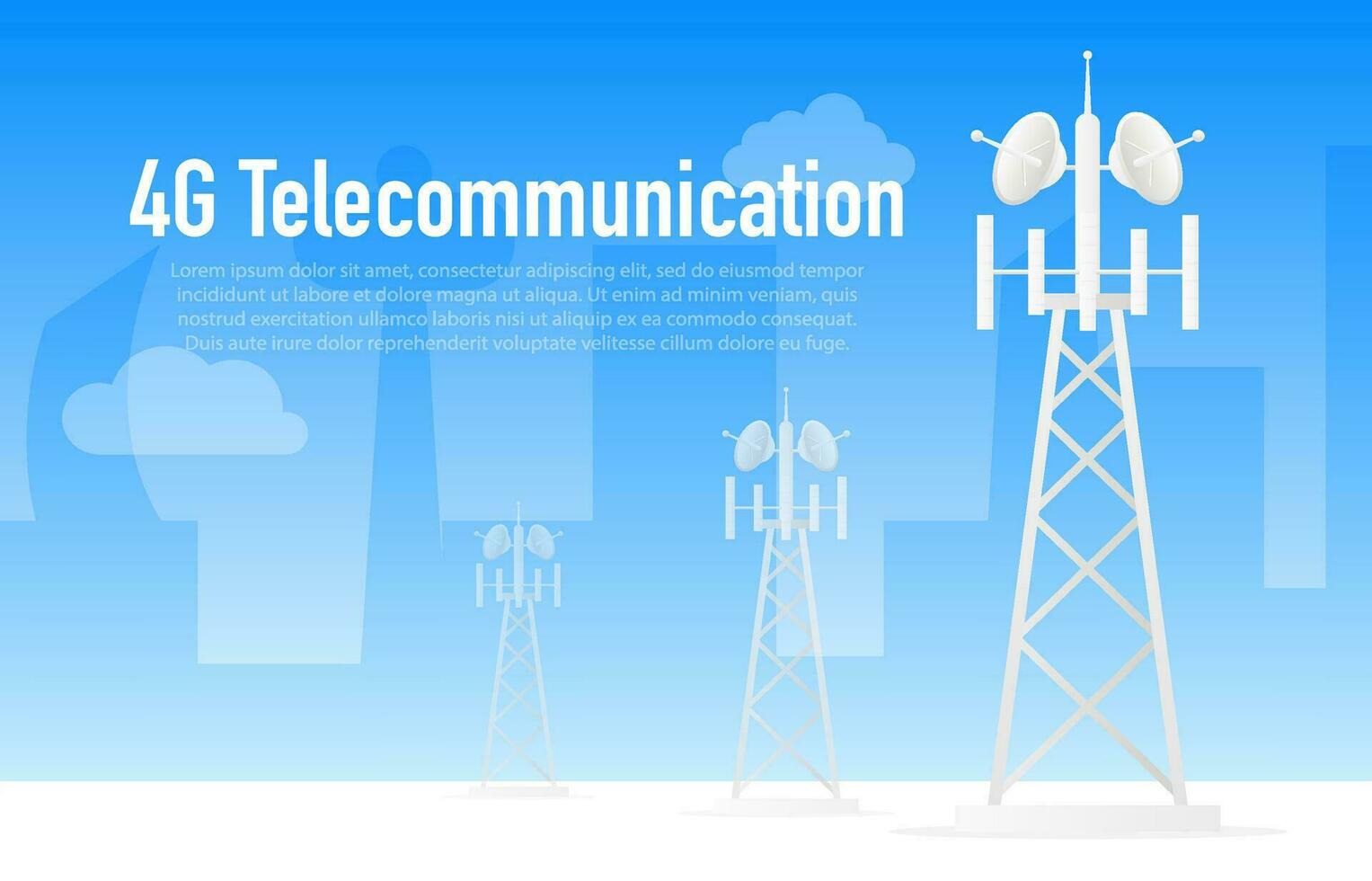 4g network technology. Internet systems telecommunication service vector
