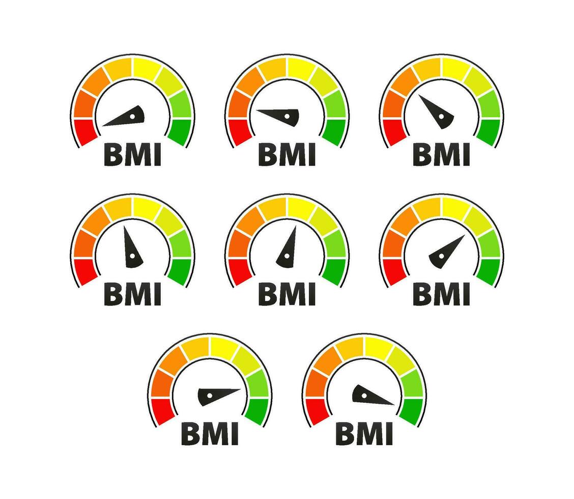 BMI or Body Mass Index level. Understanding and Managing Your Body Mass Index for Better Health and Fitness vector