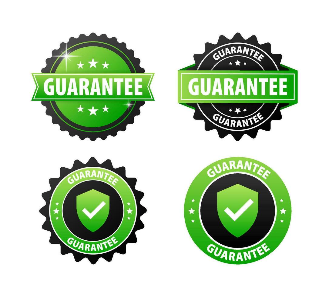 Guarantee sign. Quality assurance, Reliability and confidence in every purchase vector