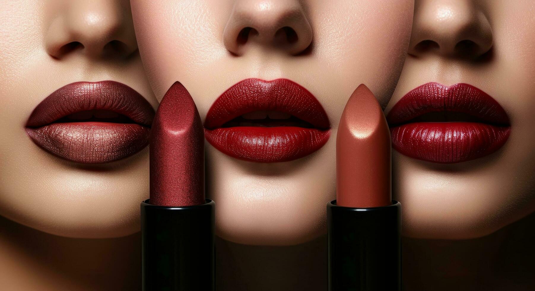 AI generated lipstick makeup by cosmetic artist photo