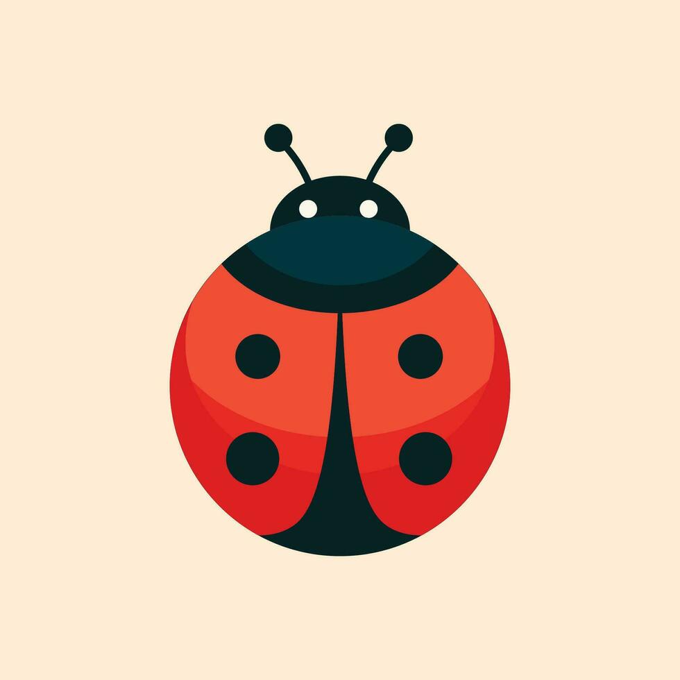 ladybug flat design illustration vector