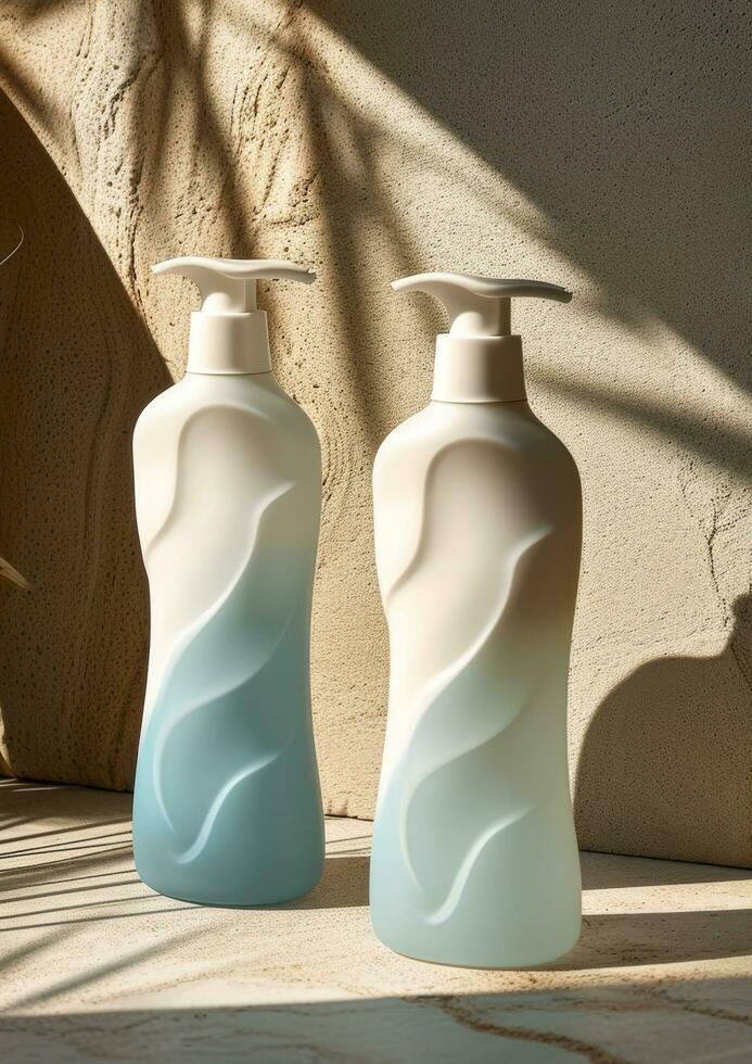 AI generated 2 bottles of clean and refresh skin smoothing milk photo