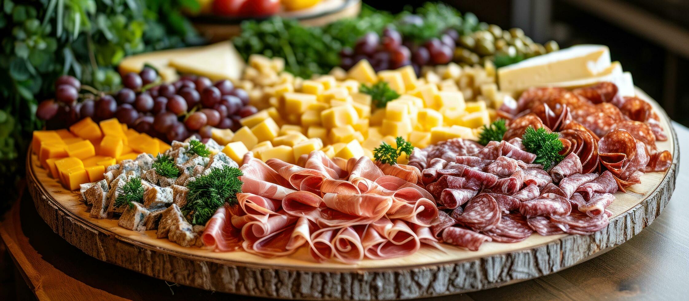 AI generated sammys party platter at th hotel sammys party platter from the hotel restaurant photo