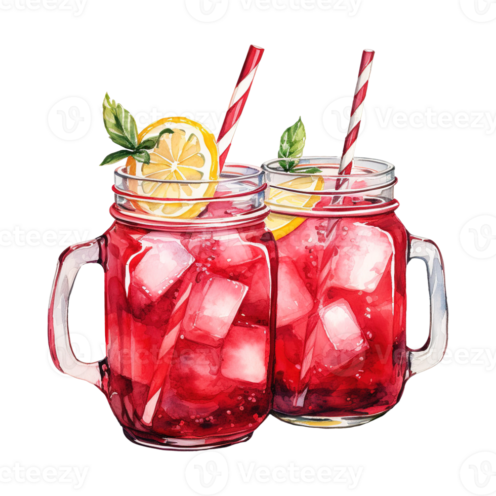 AI generated Glass of Red Liquid with a Straw and a Orange. AI Generated Image png