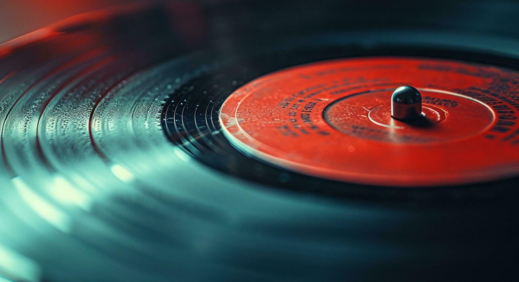 AI generated vintage vinyl sound of vinyl record photo