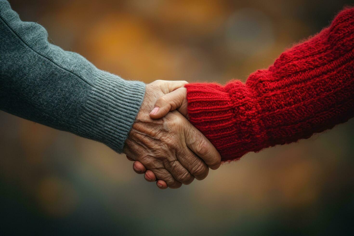 ai generado parejas participación manos en un estudio foto