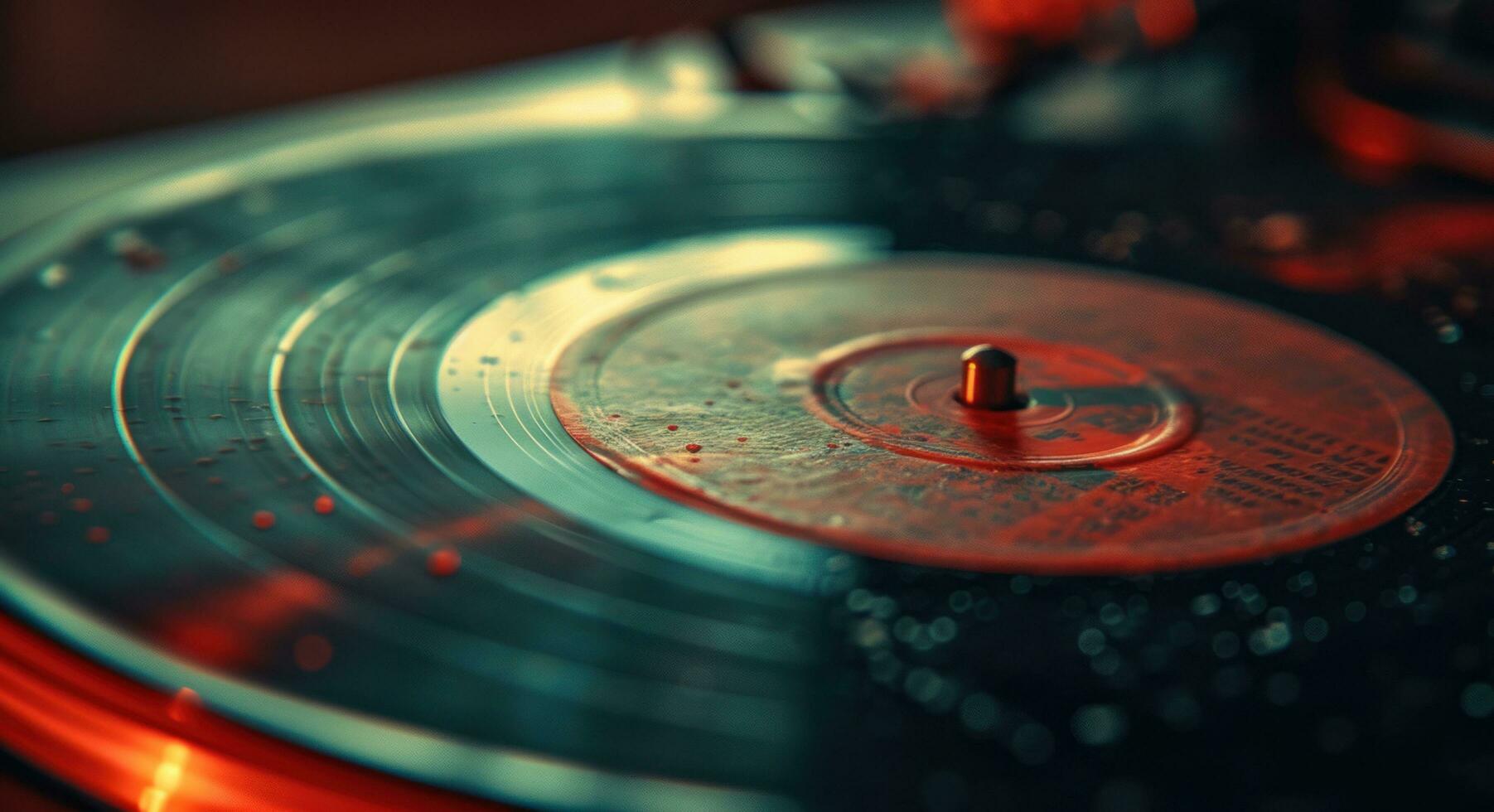 AI generated the vinyl record is playing in the background photo