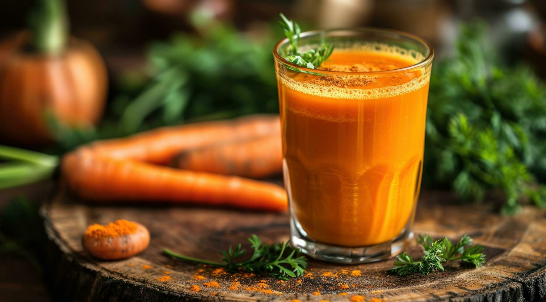 AI generated carrot juice recipes photo