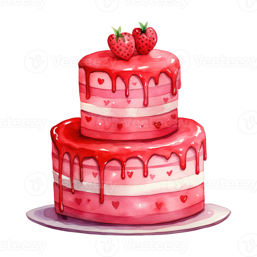 AI generated Cake with a Heart. AI Generated Image png