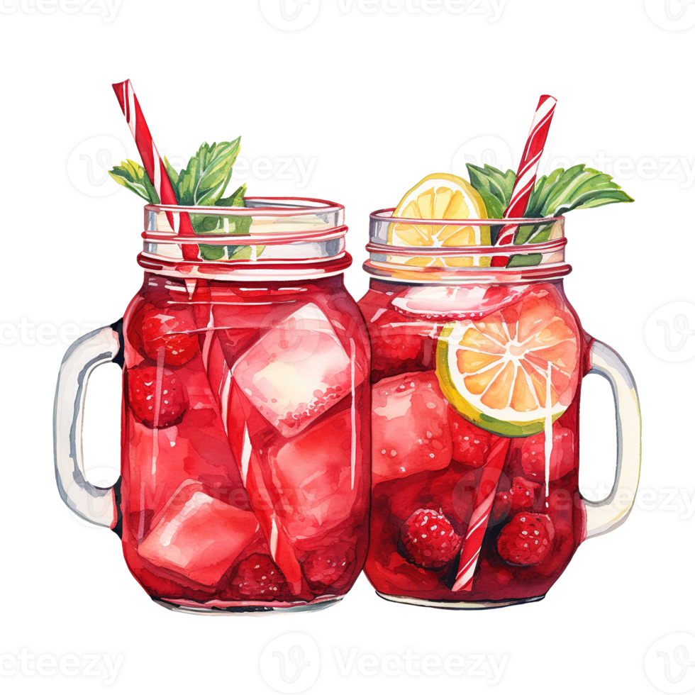 AI generated Glass of Red Liquid with a Straw and a Orange. AI Generated Image png
