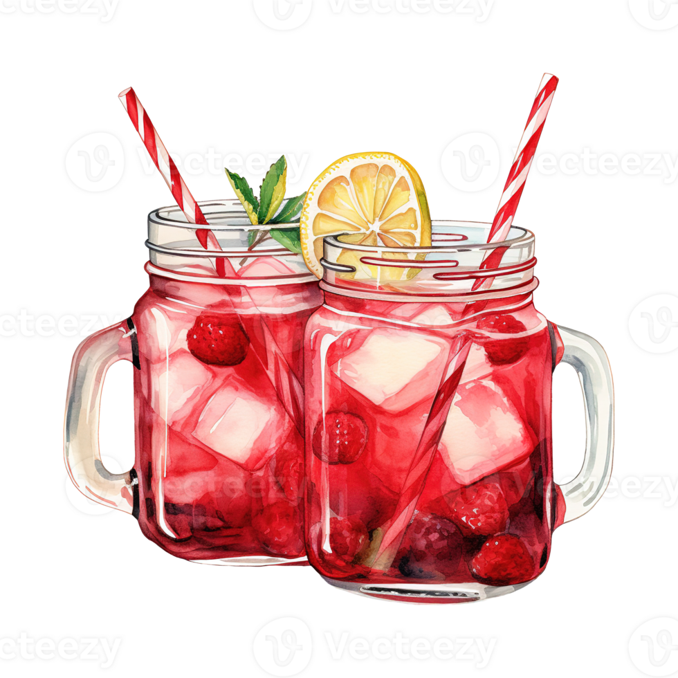 AI generated Glass of Red Liquid with a Straw and a Orange. AI Generated Image png