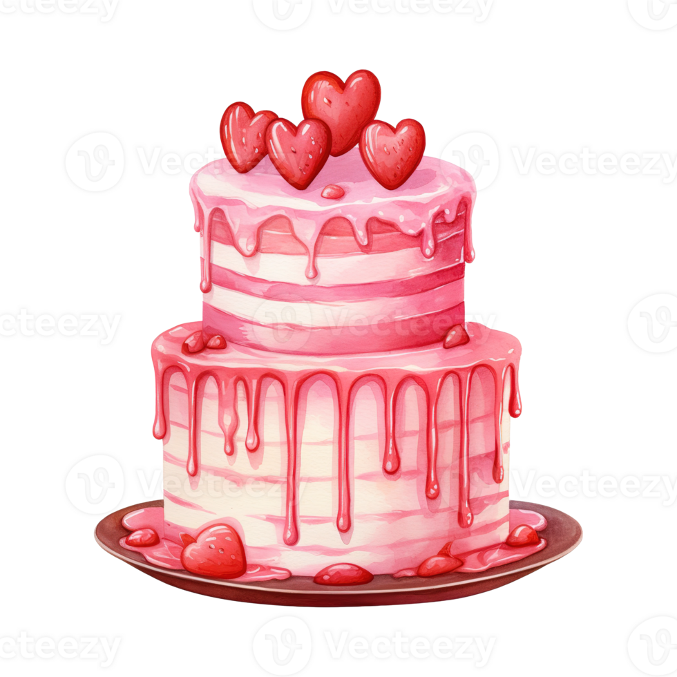 AI generated Cake with a Heart. AI Generated Image png
