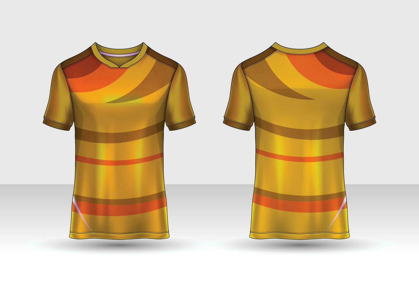Sports t-shirt jersey design concept vector template, rhombus pattern v neck Football jersey concept with front and back view for Soccer, Cricket, Volleyball, Rugby, tennis, badminton uniform kit