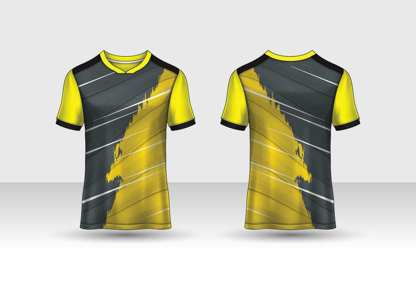 plantilla de diseño deportivo de camiseta, maqueta de camiseta de fútbol para club de fútbol. Vista frontal y trasera uniforme. vector