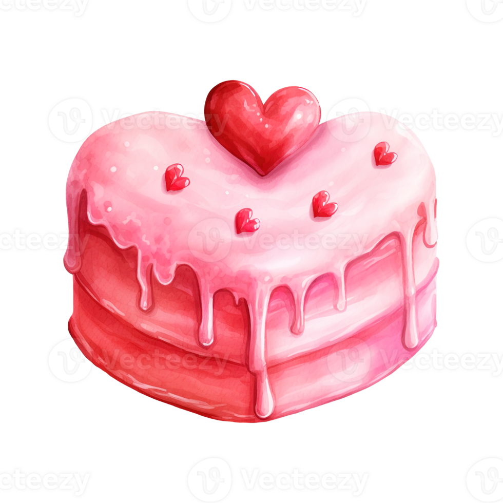 AI generated Piece of Cake with a Heart. AI Generated Image png
