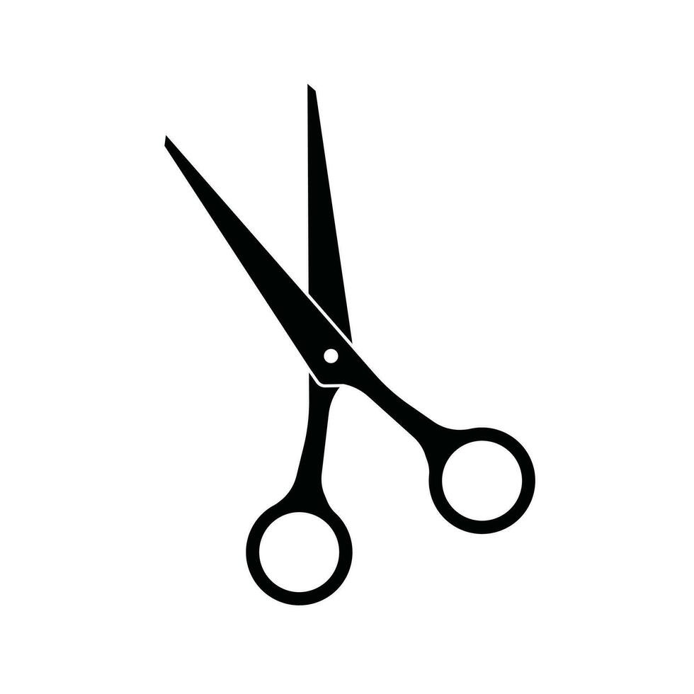 Scissors icon, logo, isolated on white background. Vector illustration.