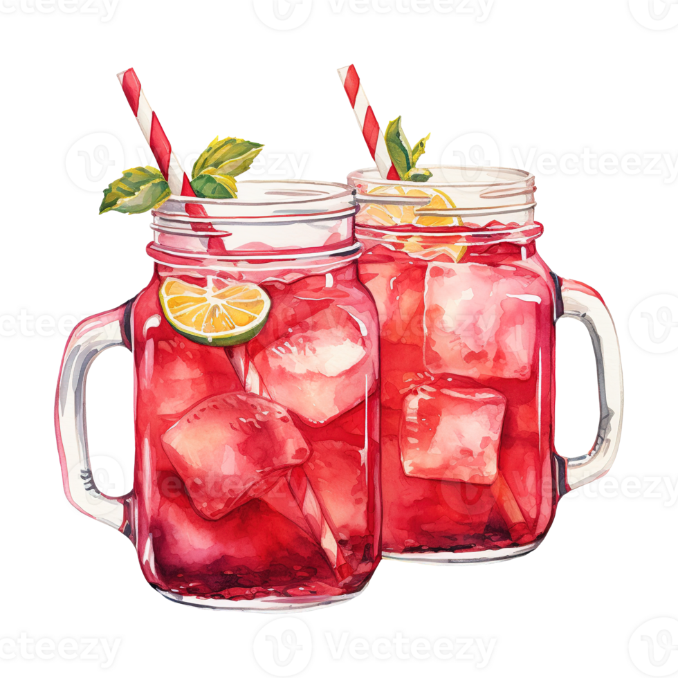 AI generated Glass of Red Liquid with a Straw and a Orange. AI Generated Image png