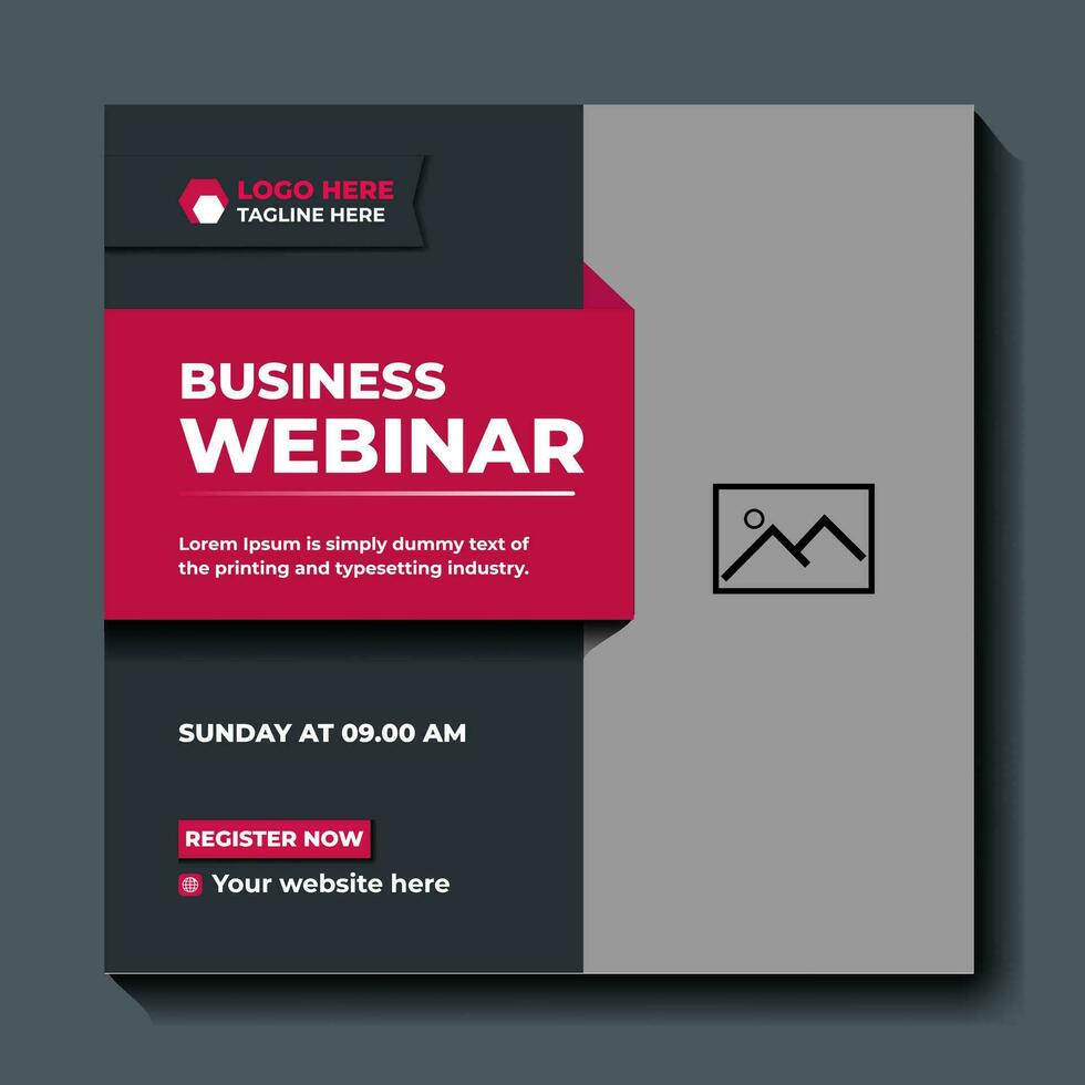 Business webinar social media post template .graphic design vector