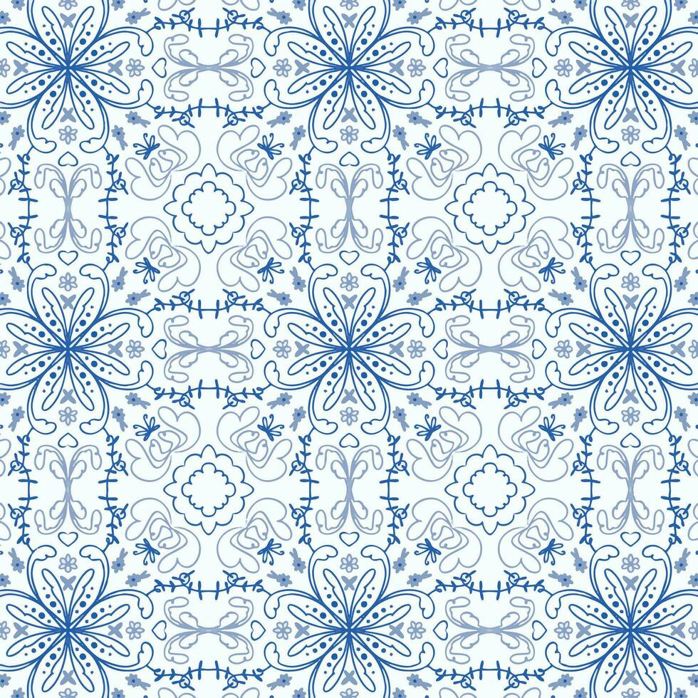 tiles abstract background. Hand drawn illustration vector