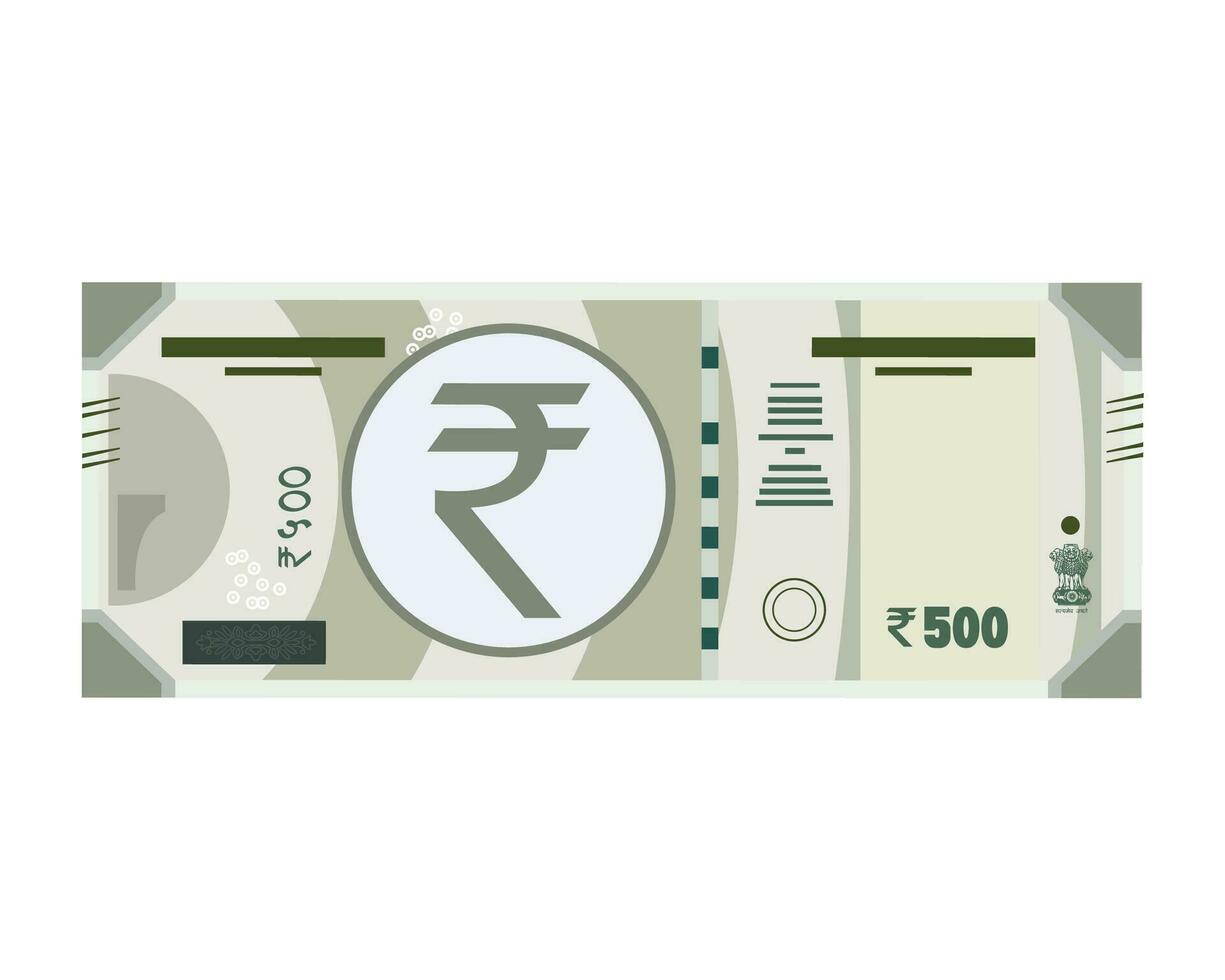 Indian 500 rupee note vector illustration