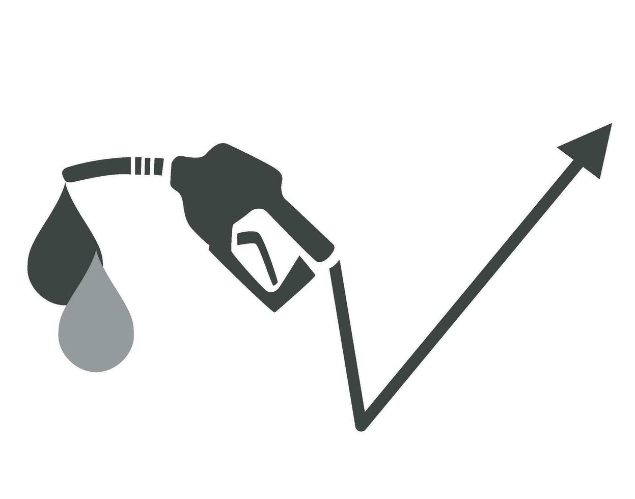 Petrol price hike concept, diesel, petrol price hike vector illustration