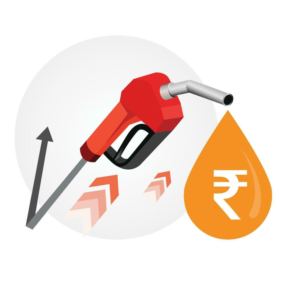 Petrol price hike, diesel, petrol price hike vector illustration