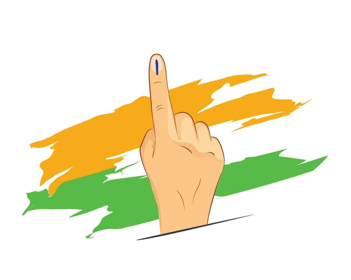 Vote for India with trycolour vector