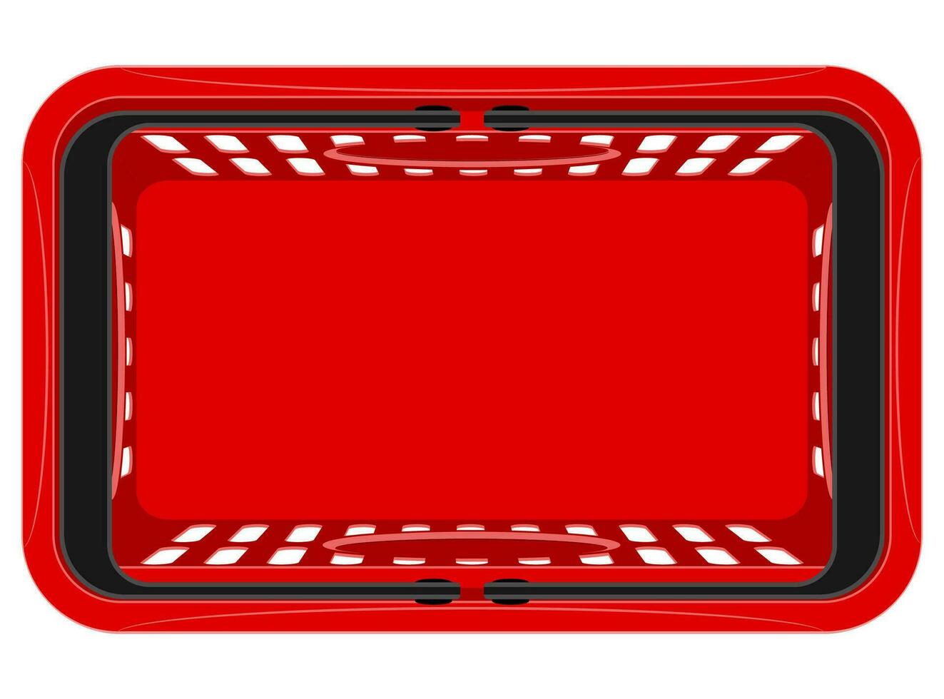 plastic shopping basket for the store stock vector illustration isolated on white background