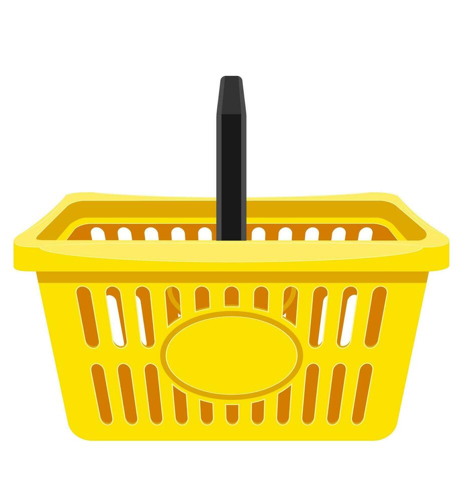 plastic shopping basket for the store stock vector illustration isolated on white background