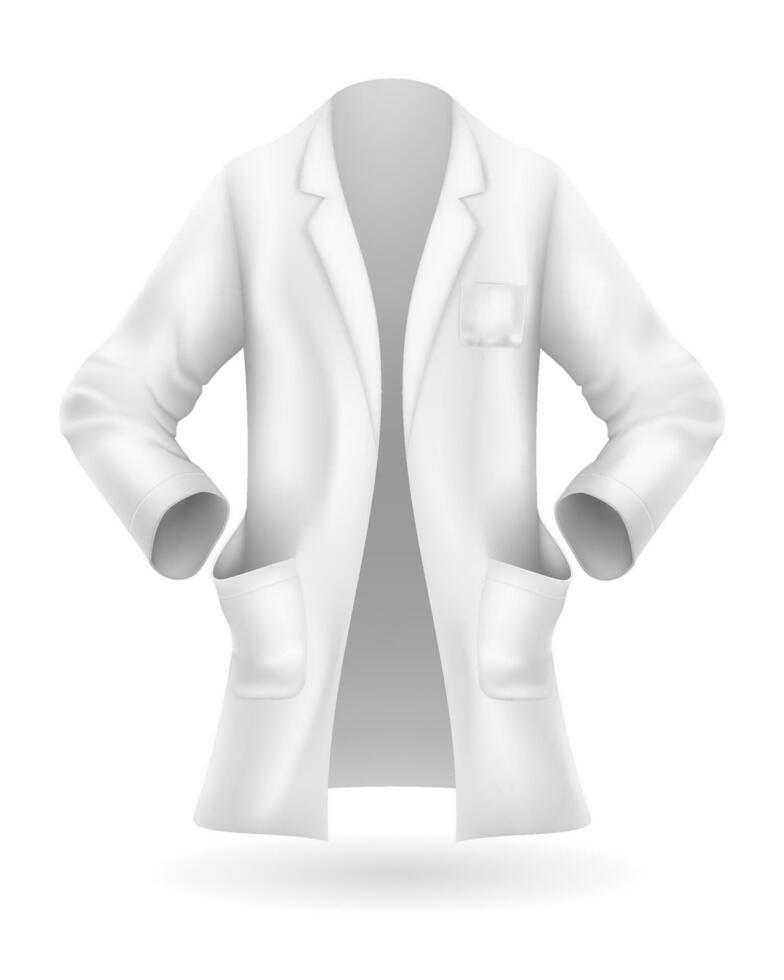 doctor uniform robe work clothes vector illustration isolated on white background