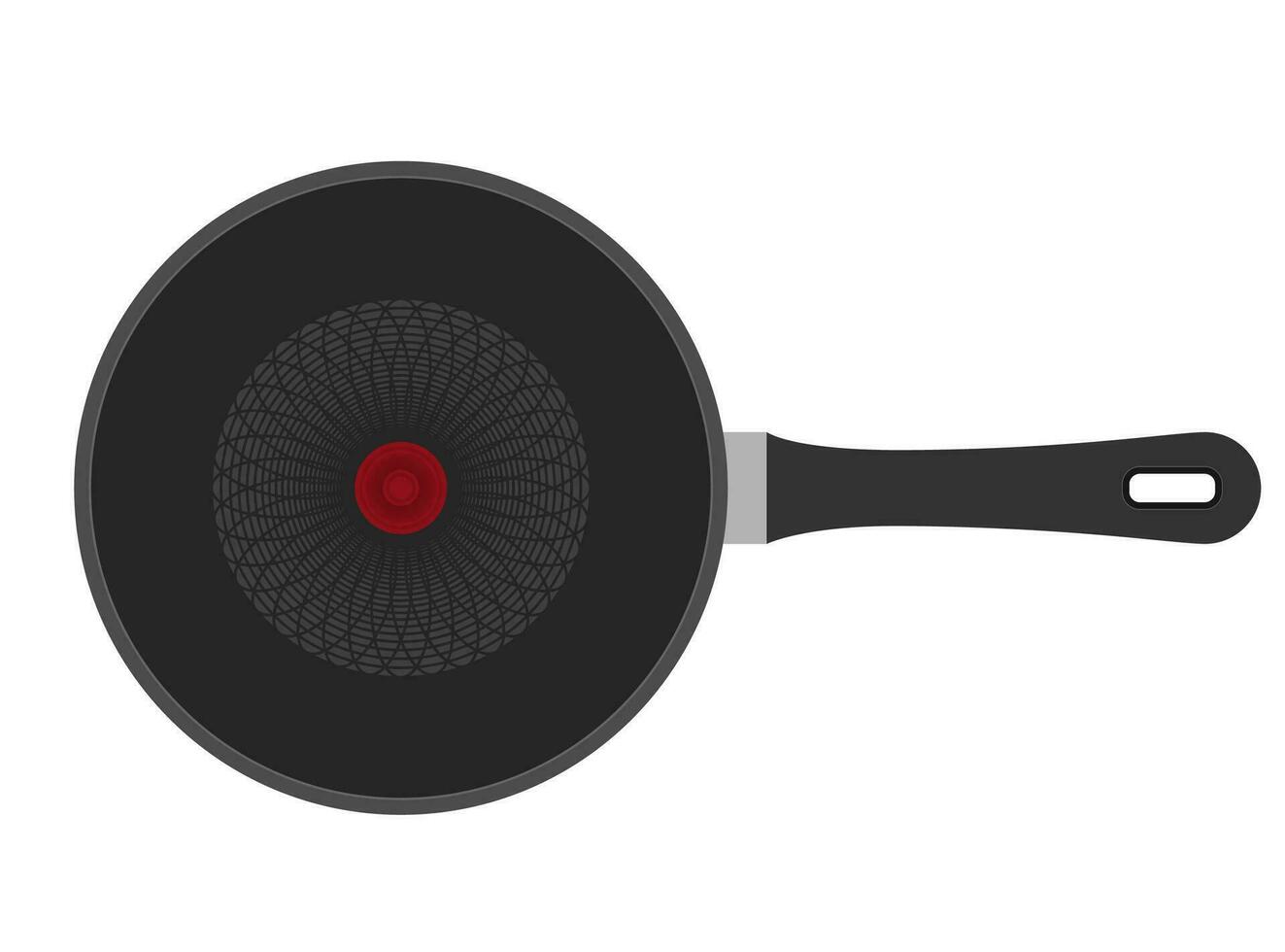 frying pan for fry food on fire stock vector illustration isolated on white background
