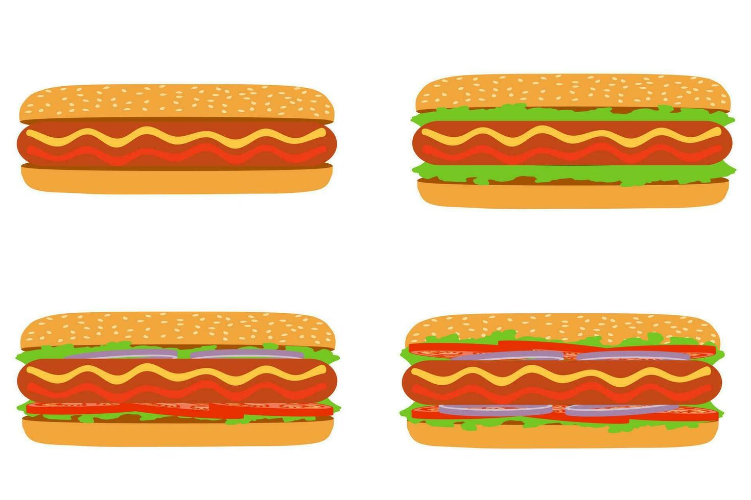 hot dog fast food stock vector illustration isolated on white background