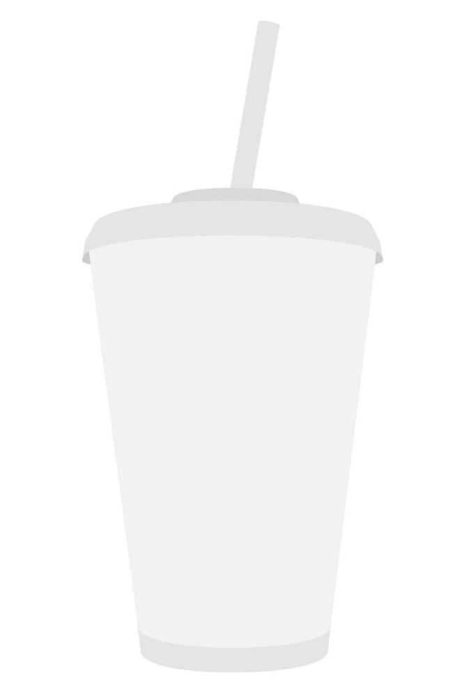 vaso de papel para la ilustración de vector de stock de soda aislado sobre fondo blanco