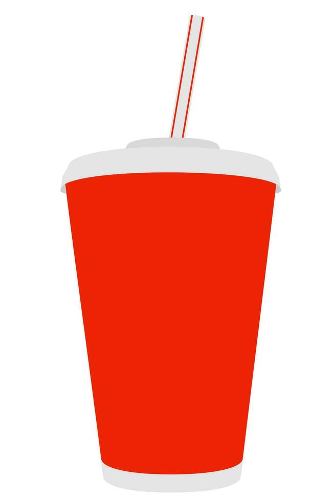 paper cup for soda stock vector illustration isolated on white background