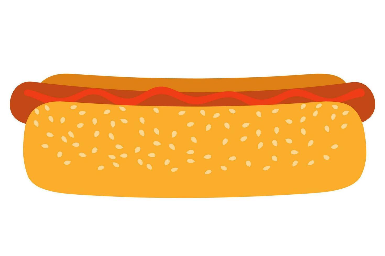 hot dog fast food stock vector illustration isolated on white background