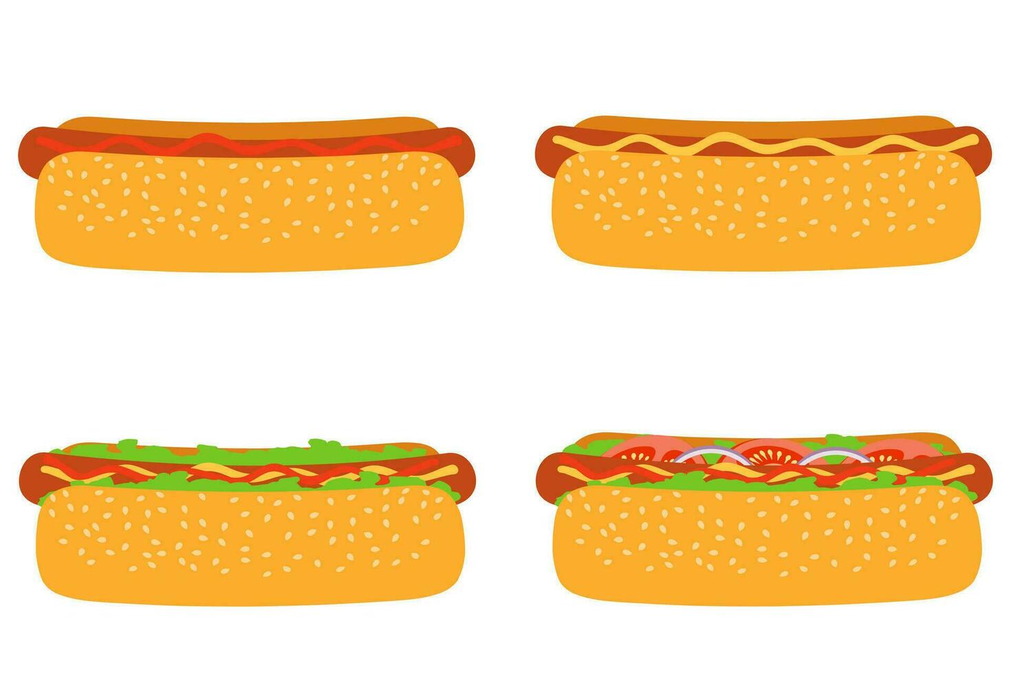 hot dog fast food stock vector illustration isolated on white background