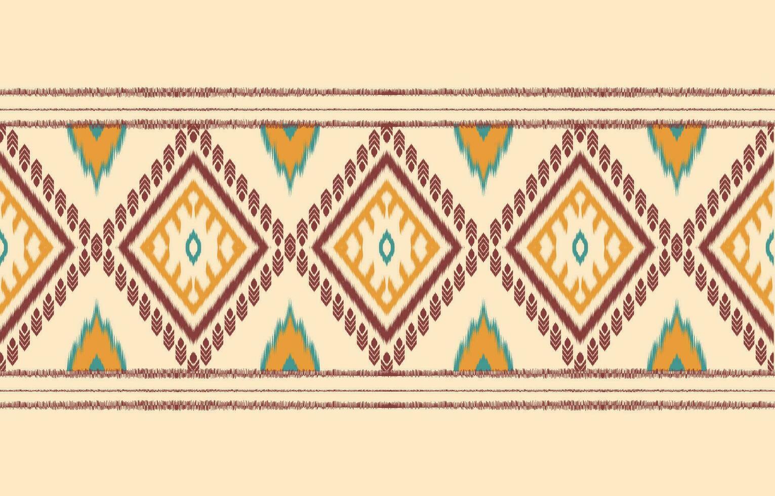 Ethnic abstract ikat art. Aztec ornament print. geometric ethnic pattern seamless  color oriental.  Design for background ,curtain, carpet, wallpaper, clothing, wrapping, Batik, vector illustration.