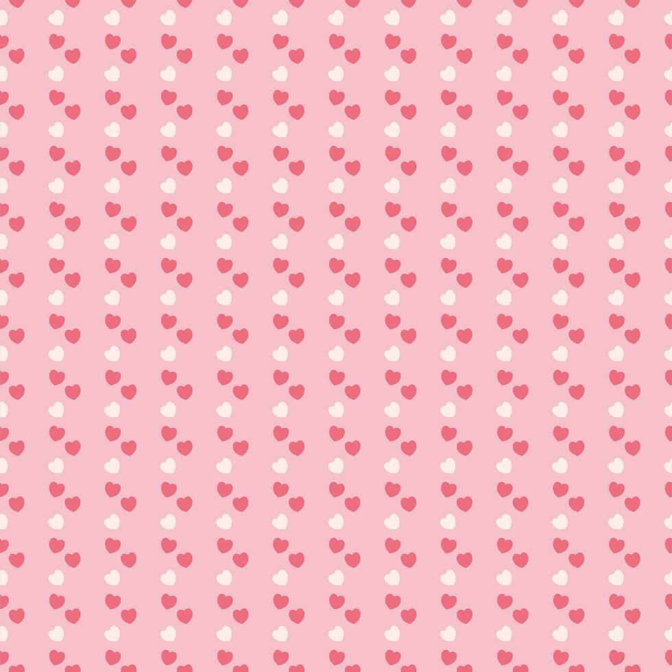 seamless pink valentine mini heart pattern vector illustration