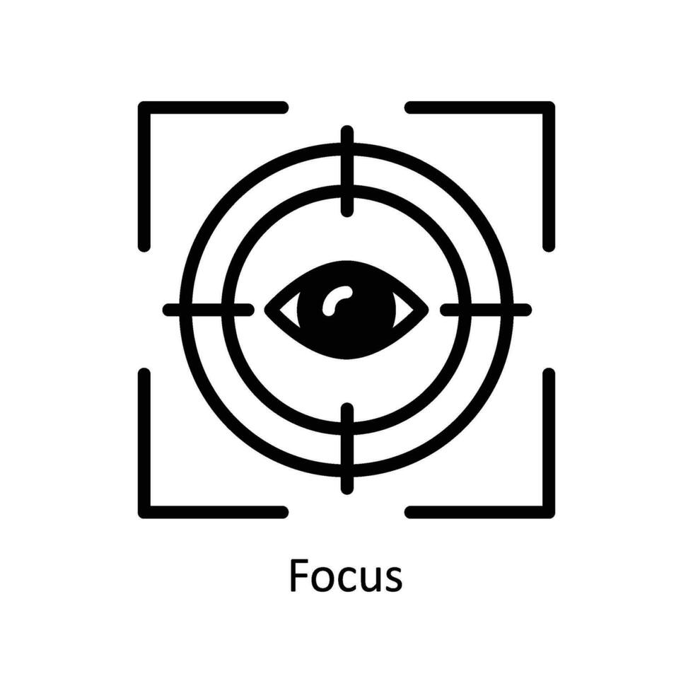 Focus vector  outline icon style illustration. EPS 10 File