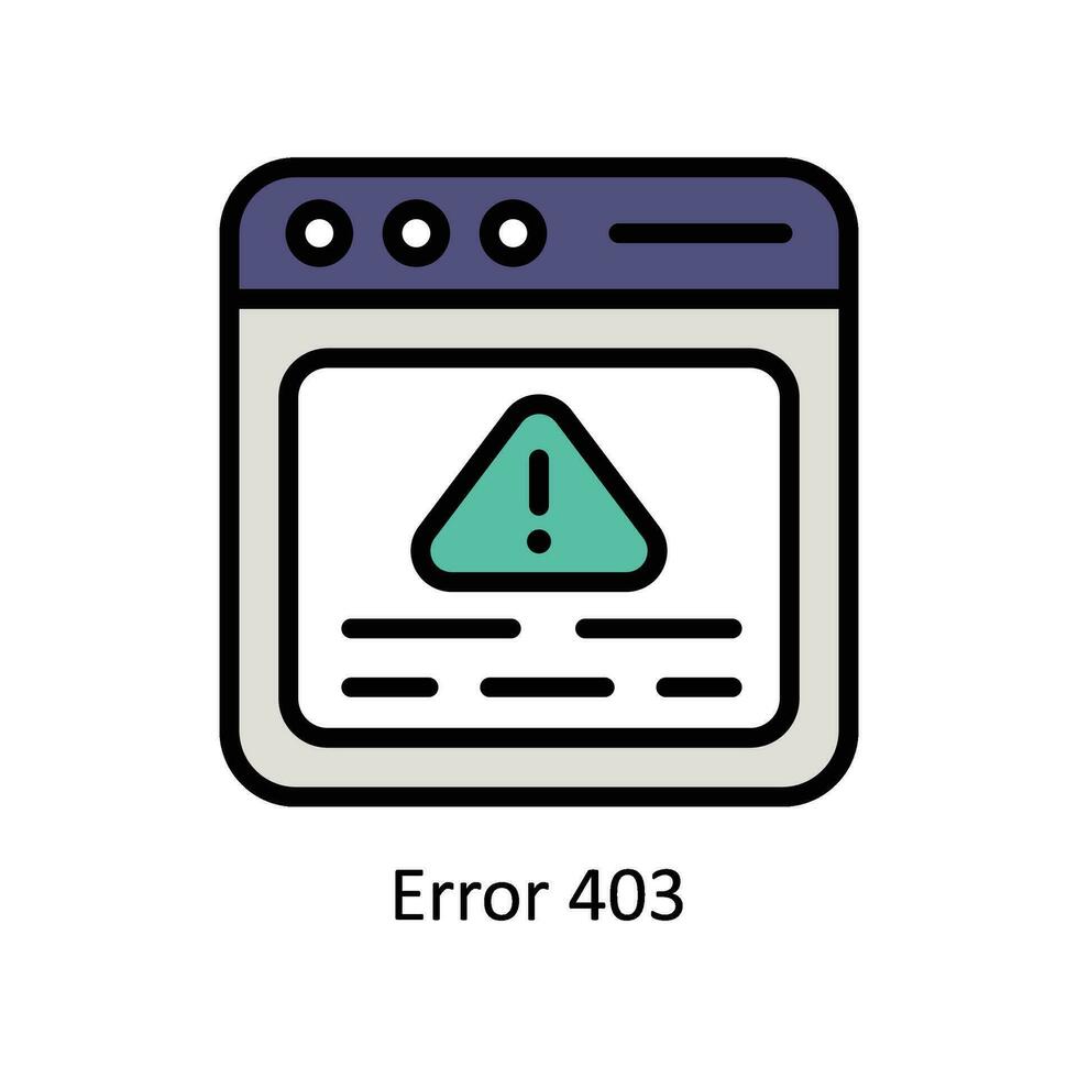 Error 403  vector Filled outline icon style illustration. EPS 10 File