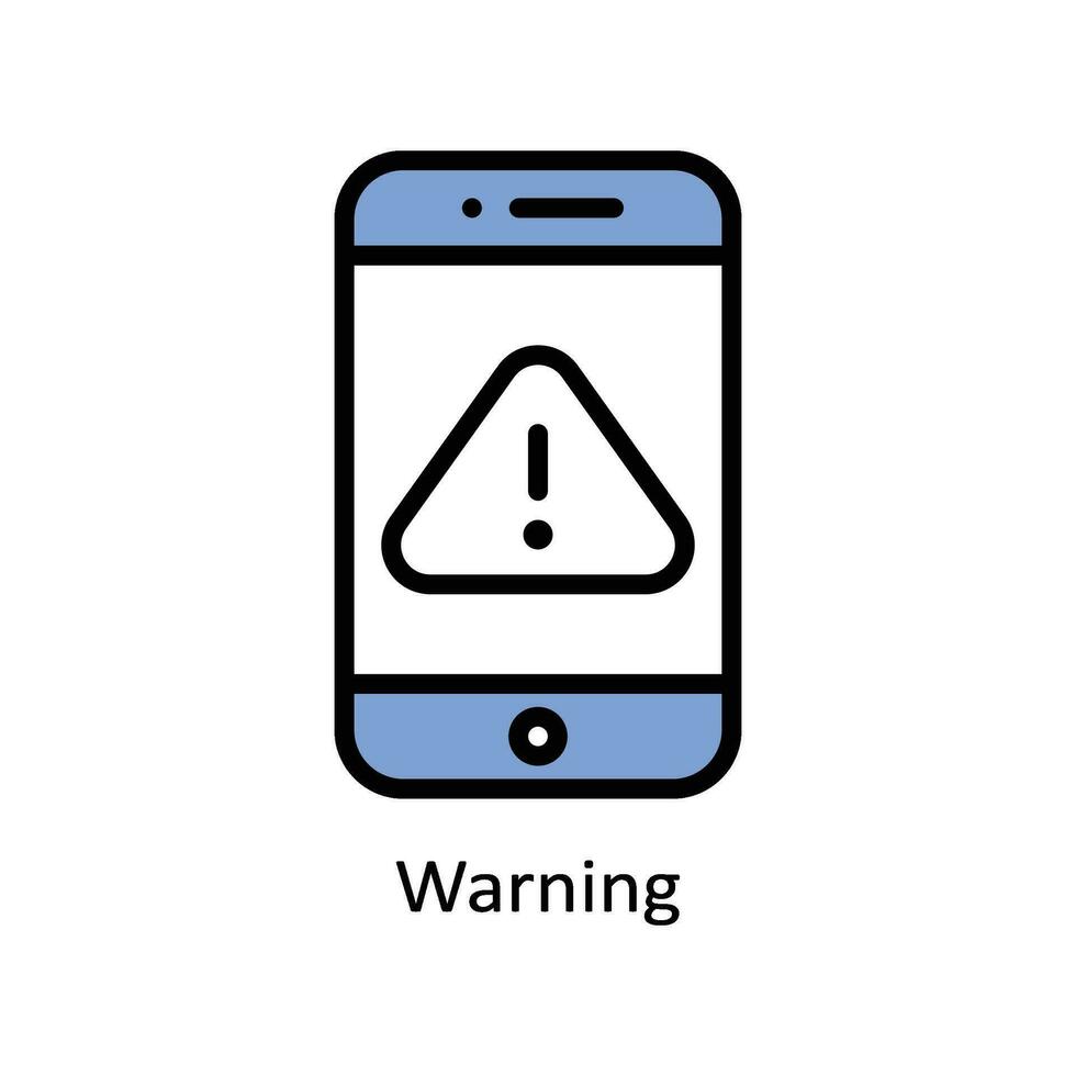 Warning vector Filled outline icon style illustration. EPS 10 File