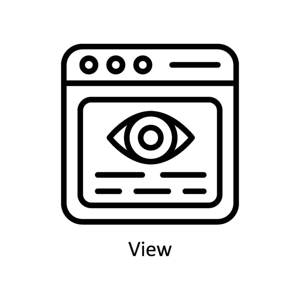 View vector  outline icon style illustration. EPS 10 File