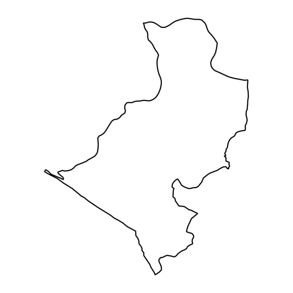 Leon Department map, administrative division of Nicaragua. Vector illustration.