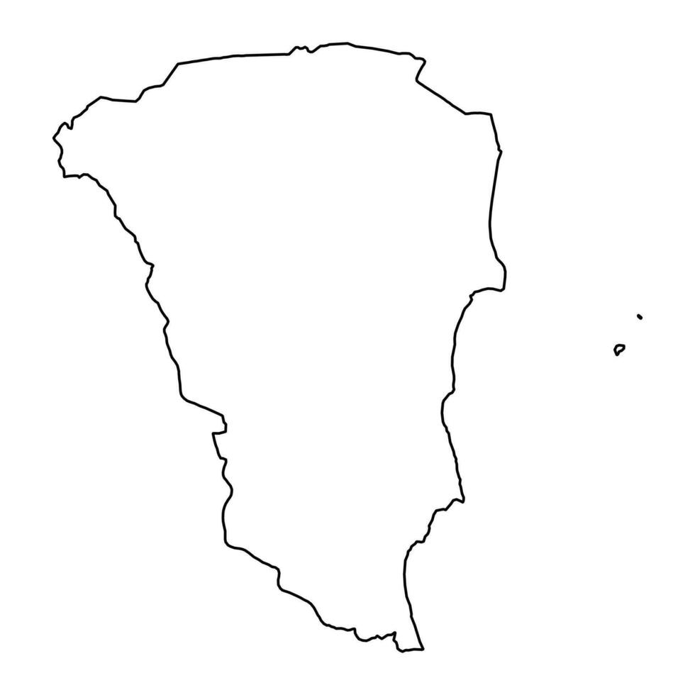 South Caribbean Coast autonomous region map, administrative division of Nicaragua. Vector illustration.