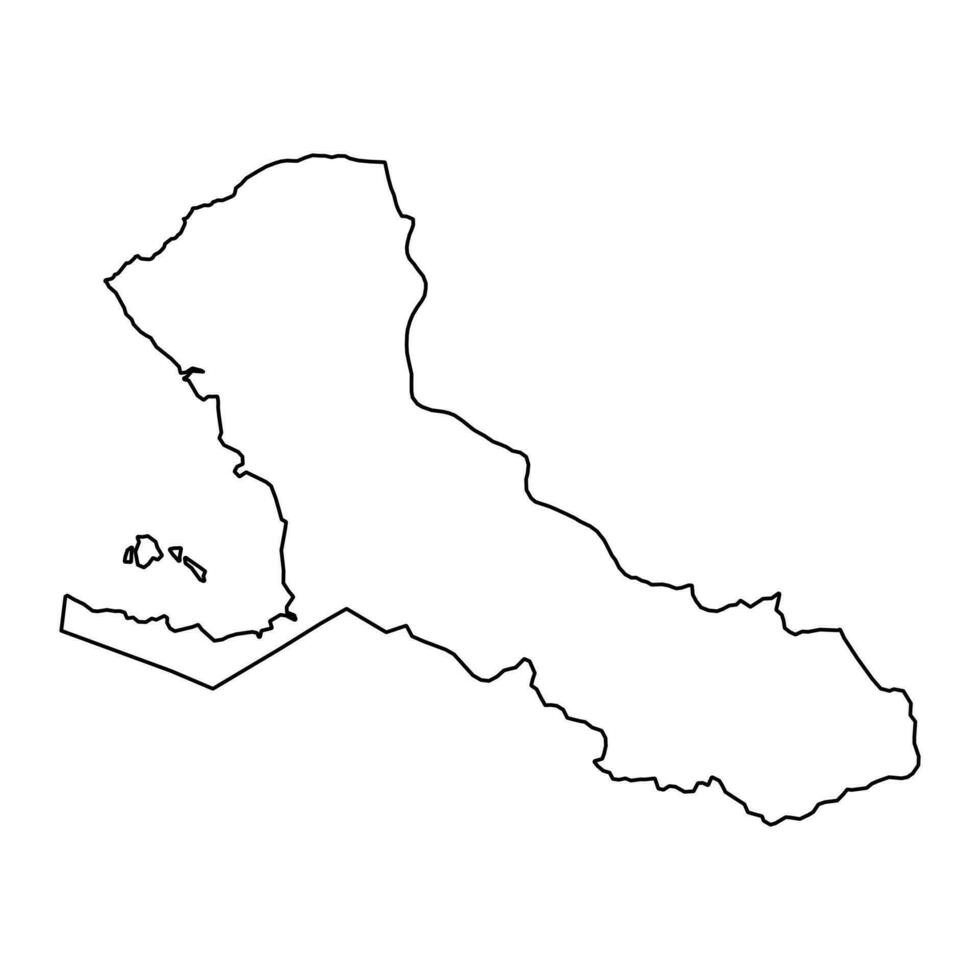 Rio San Juan Department map, administrative division of Nicaragua. Vector illustration.