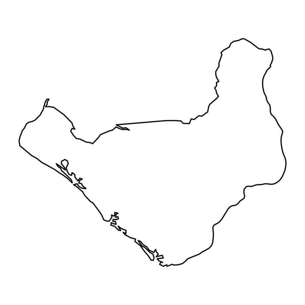 Chinandega Department map, administrative division of Nicaragua. Vector illustration.