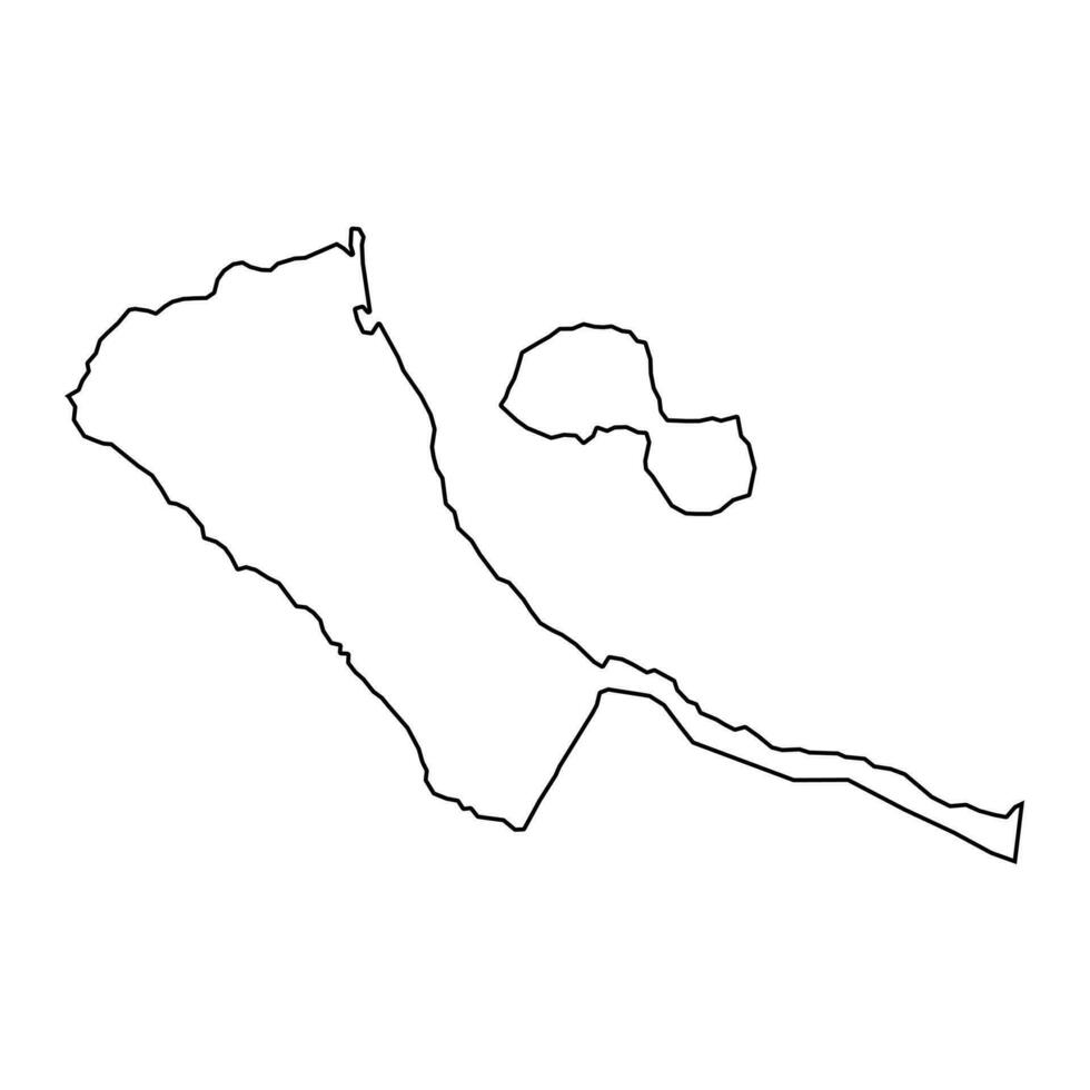 Rivas Department map, administrative division of Nicaragua. Vector illustration.