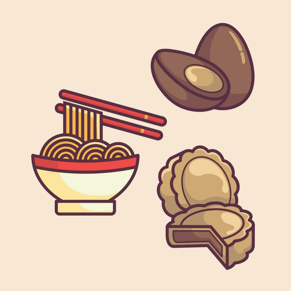 Chinese Lunar New Year celebration traditional holiday icon vector art materials. colorful and neat design