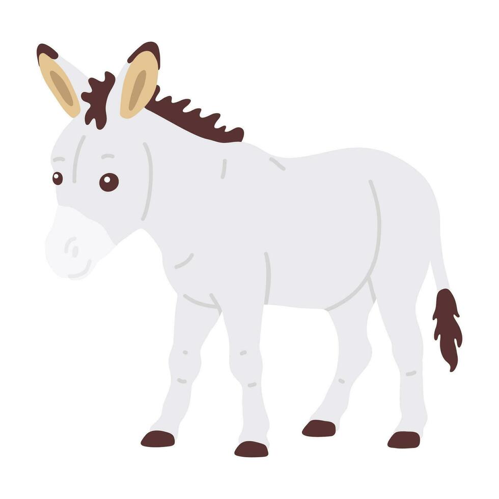 illustration of doodle donkey vector